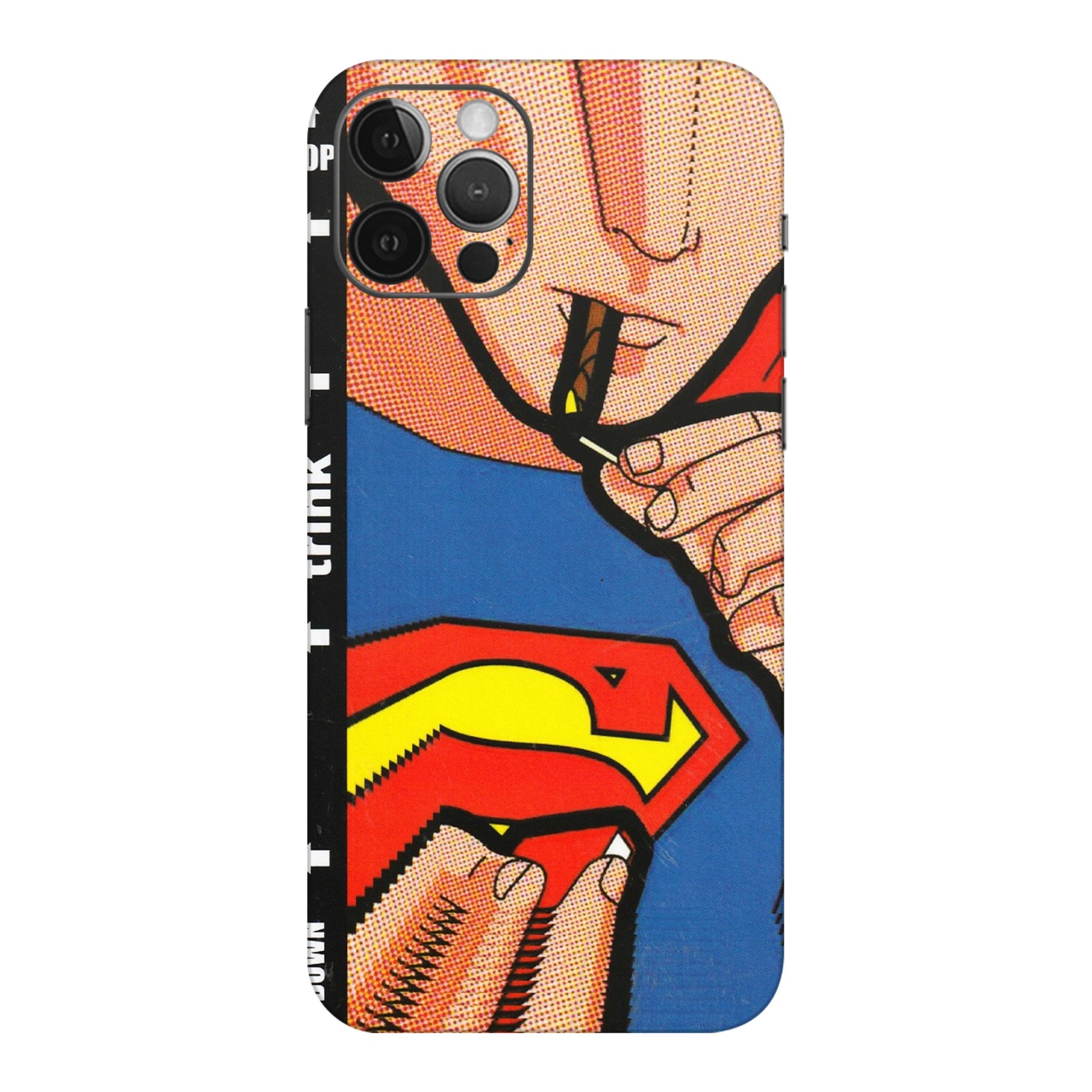 Apple iPhone Skins (All Models) - Superman Sutta - 3D Embossed Finish (L-130) iPhone 12 Pro Max