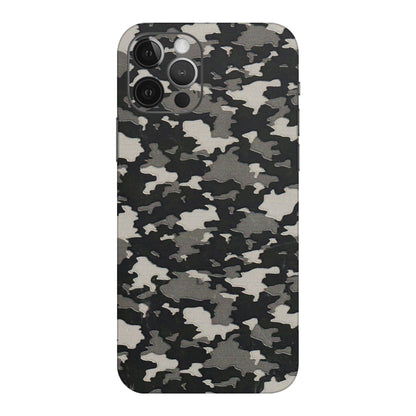Apple iPhone Skins (All Models) - Black/Grey Camoflaunge - 3D Embossed Finish (L-142) iPhone 12 Pro Max