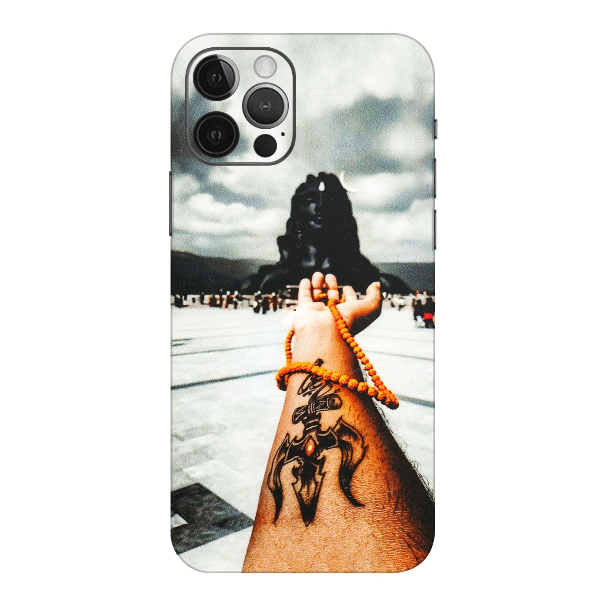 Apple iPhone Skins (All Models) - Jai Adiyogi Mahakaal - 3D Embossed Finish (L-164) iPhone 12 Pro Max