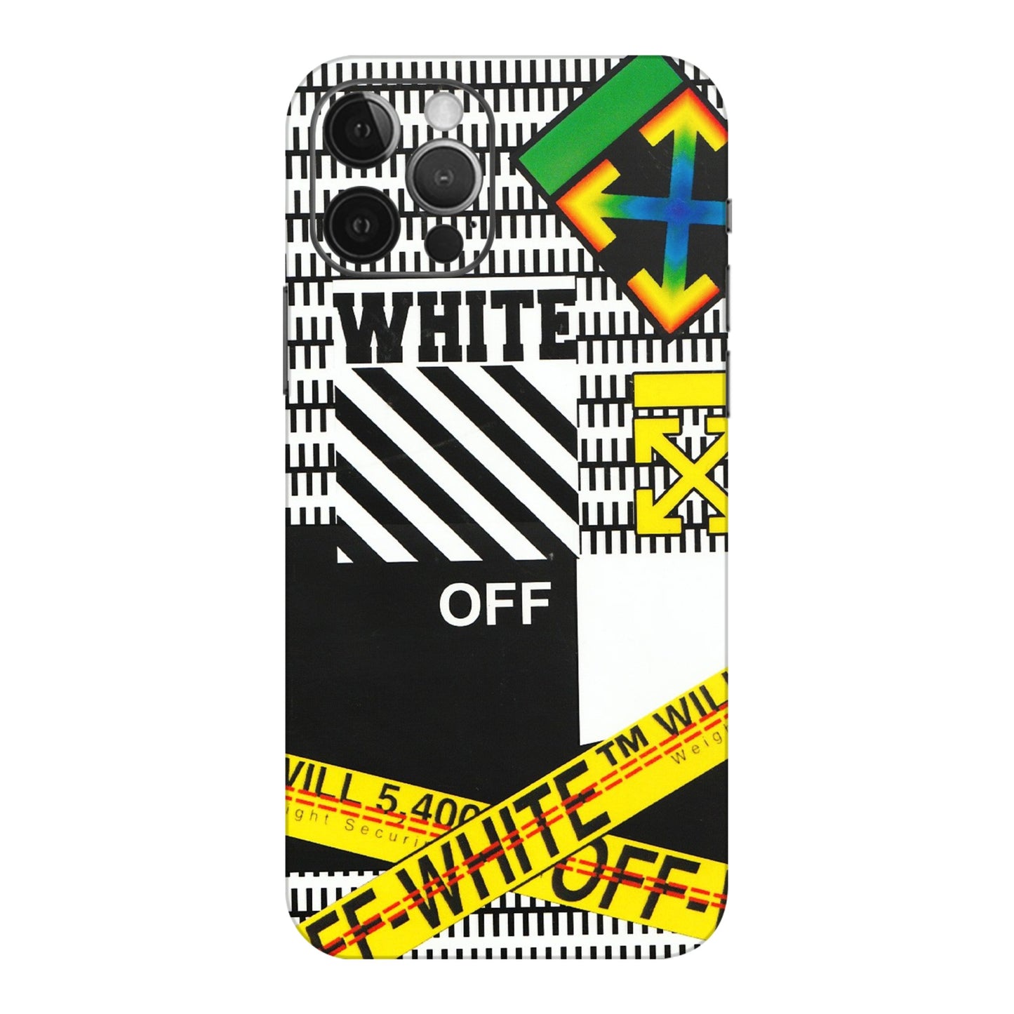 Apple iPhone Skins (All Models) - White Off Abstract - 3D Embossed Finish (L-172) iPhone 12 Pro Max