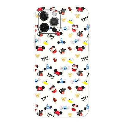 Apple iPhone Skins (All Models) - Minnie Mouse & Donald Doodles s - 3D Embossed Finish (L-194) iPhone 12 Pro Max