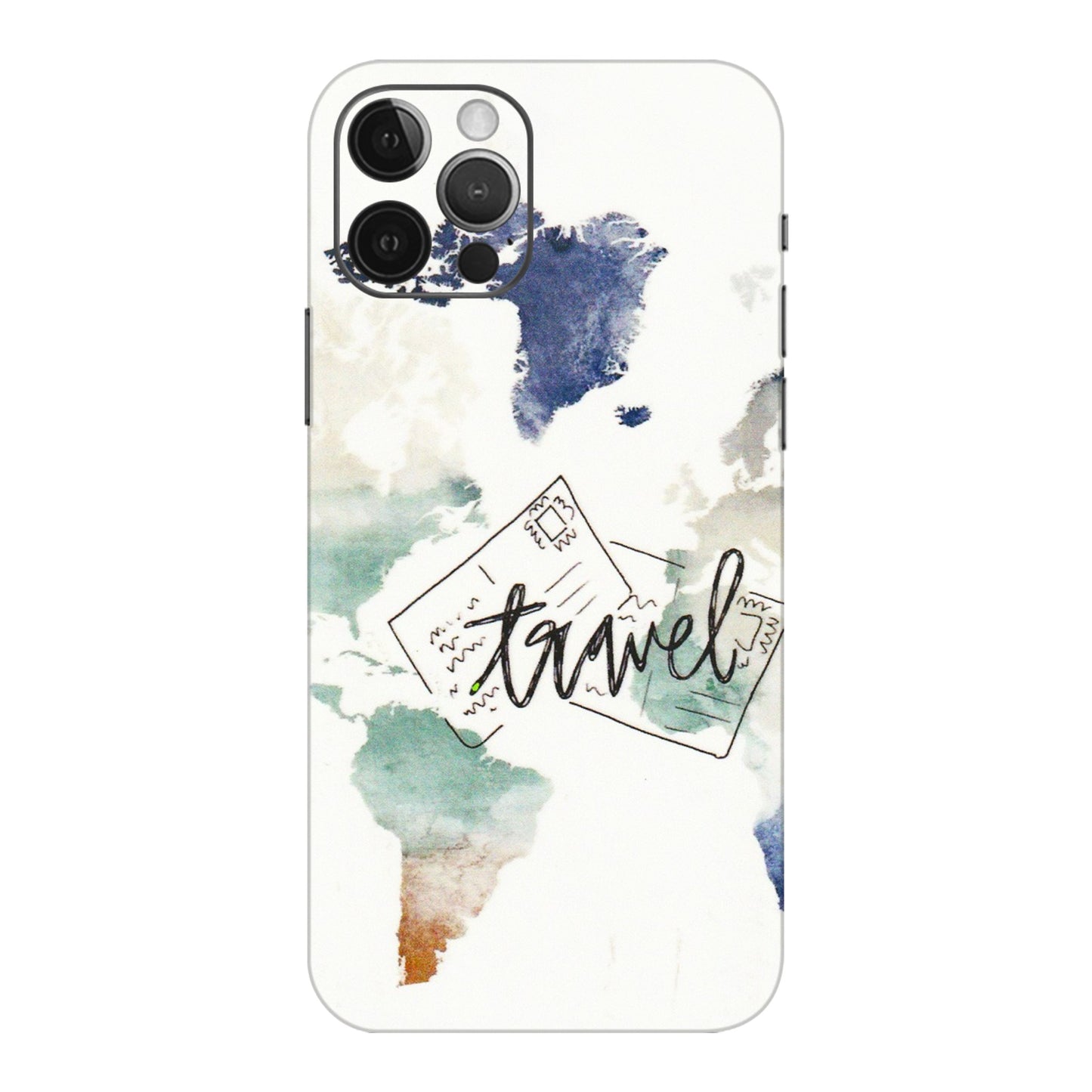 Apple iPhone Skins (All Models) - Travel The World - 3D Embossed Finish (L-232) iPhone 12 Pro Max