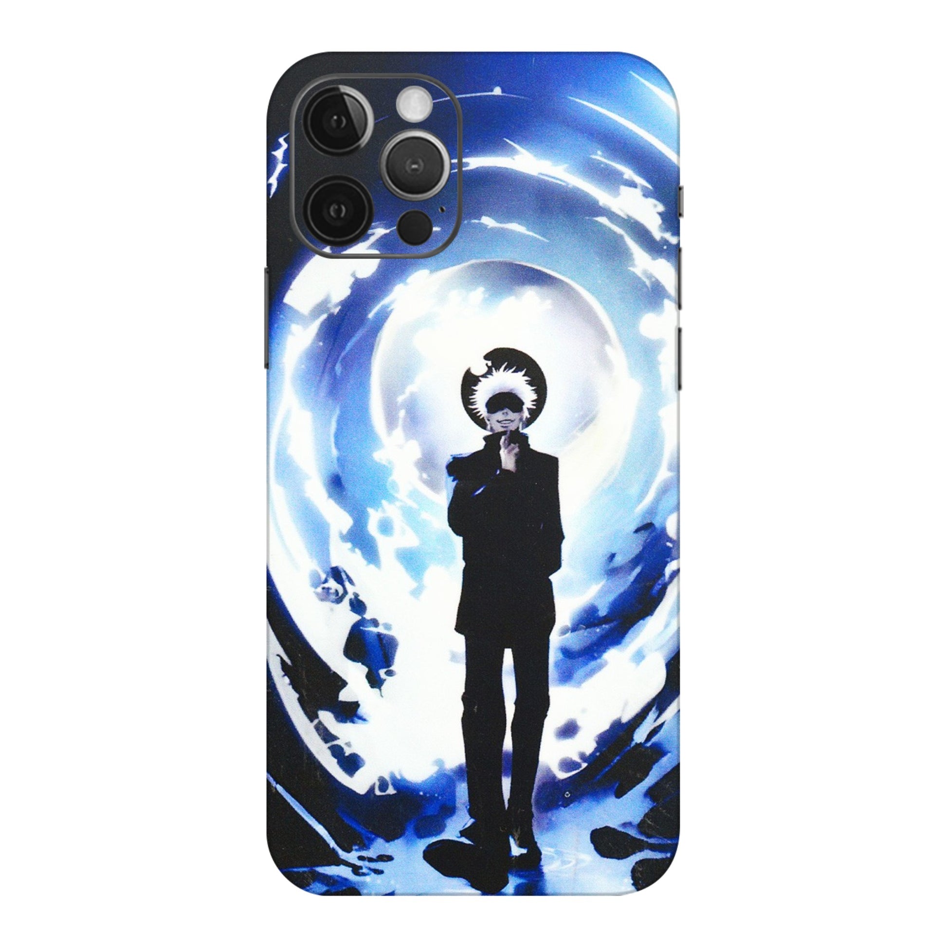 Apple iPhone Skins (All Models) - Satoru Gojo Dark Blue - 3D Embossed Finish (L-235) iPhone 12 Pro Max