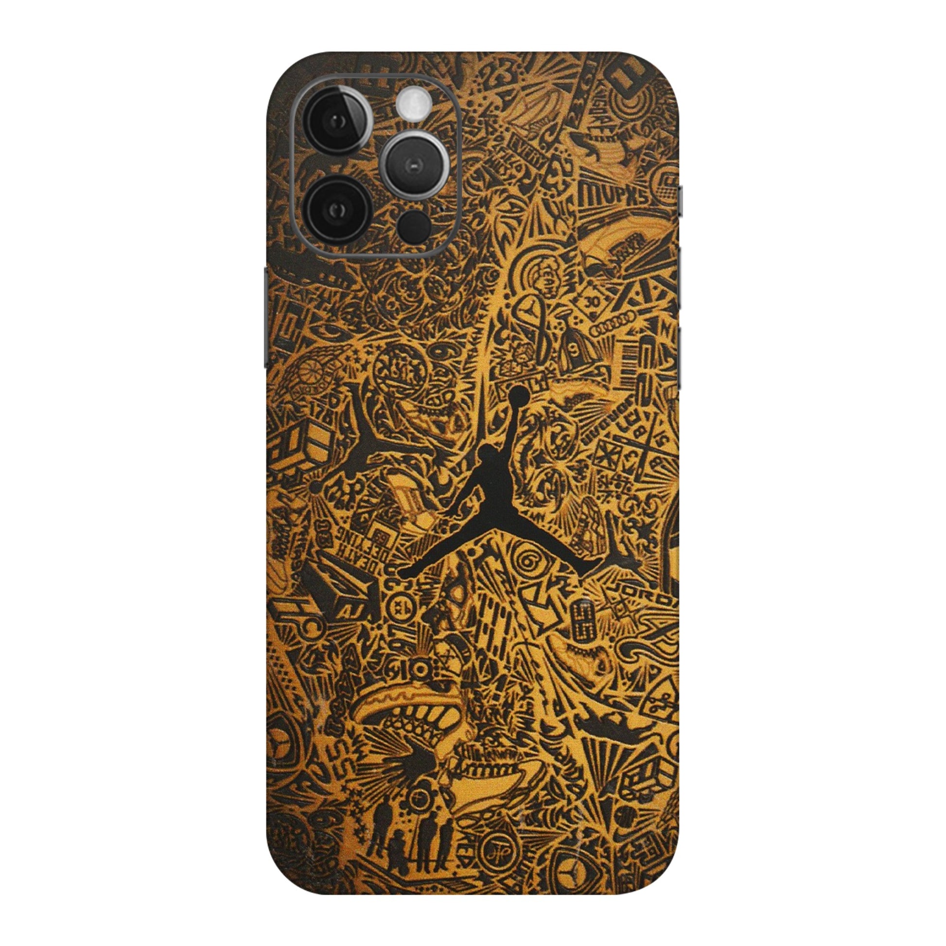 Apple iPhone Skins (All Models) - Premium Gold Basketball Player - 3D Embossed Finish (L-236) iPhone 12 Pro Max