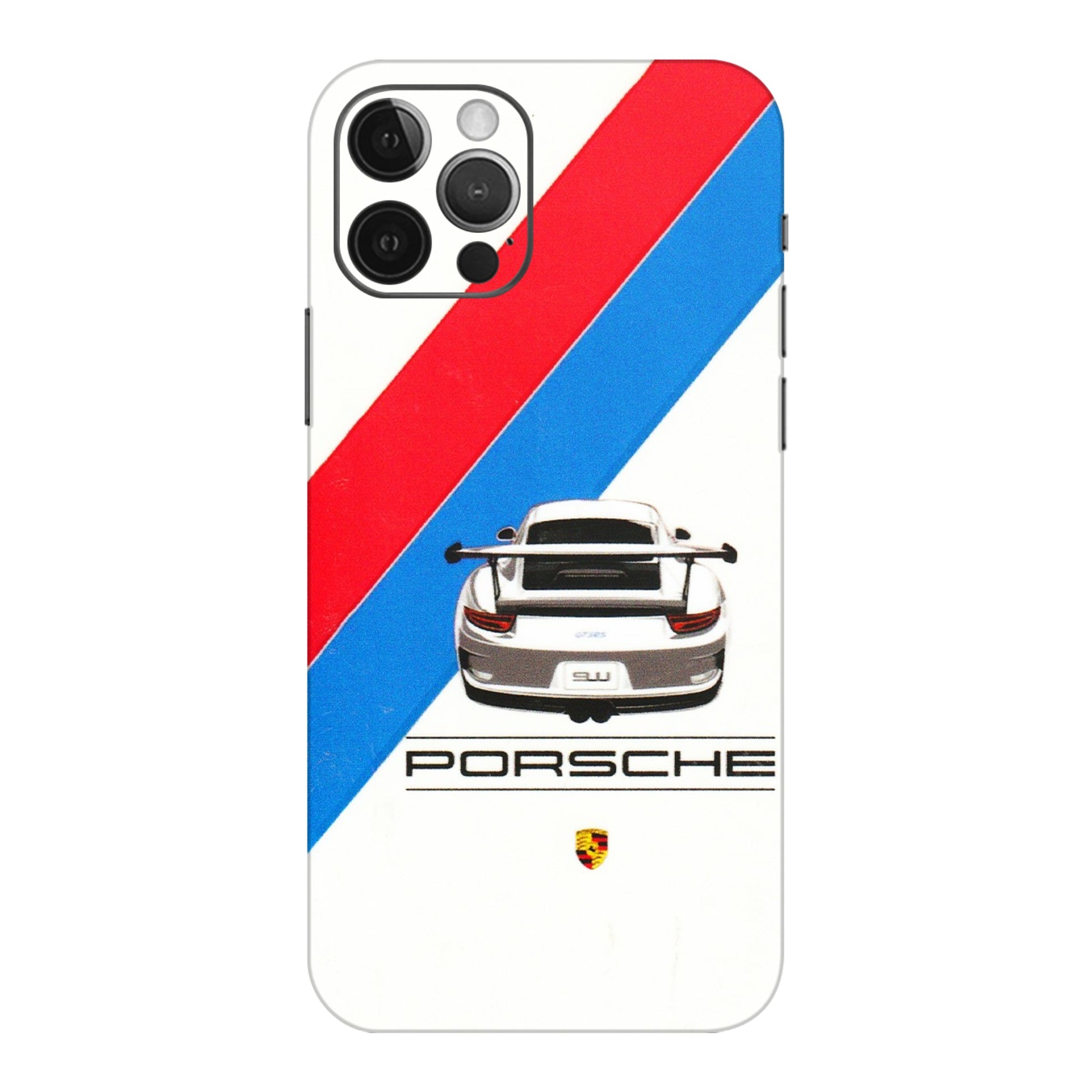 Apple iPhone Skins (All Models) - Porche Car Sober Logo - 3D Embossed Finish (L-248) iPhone 12 Pro Max