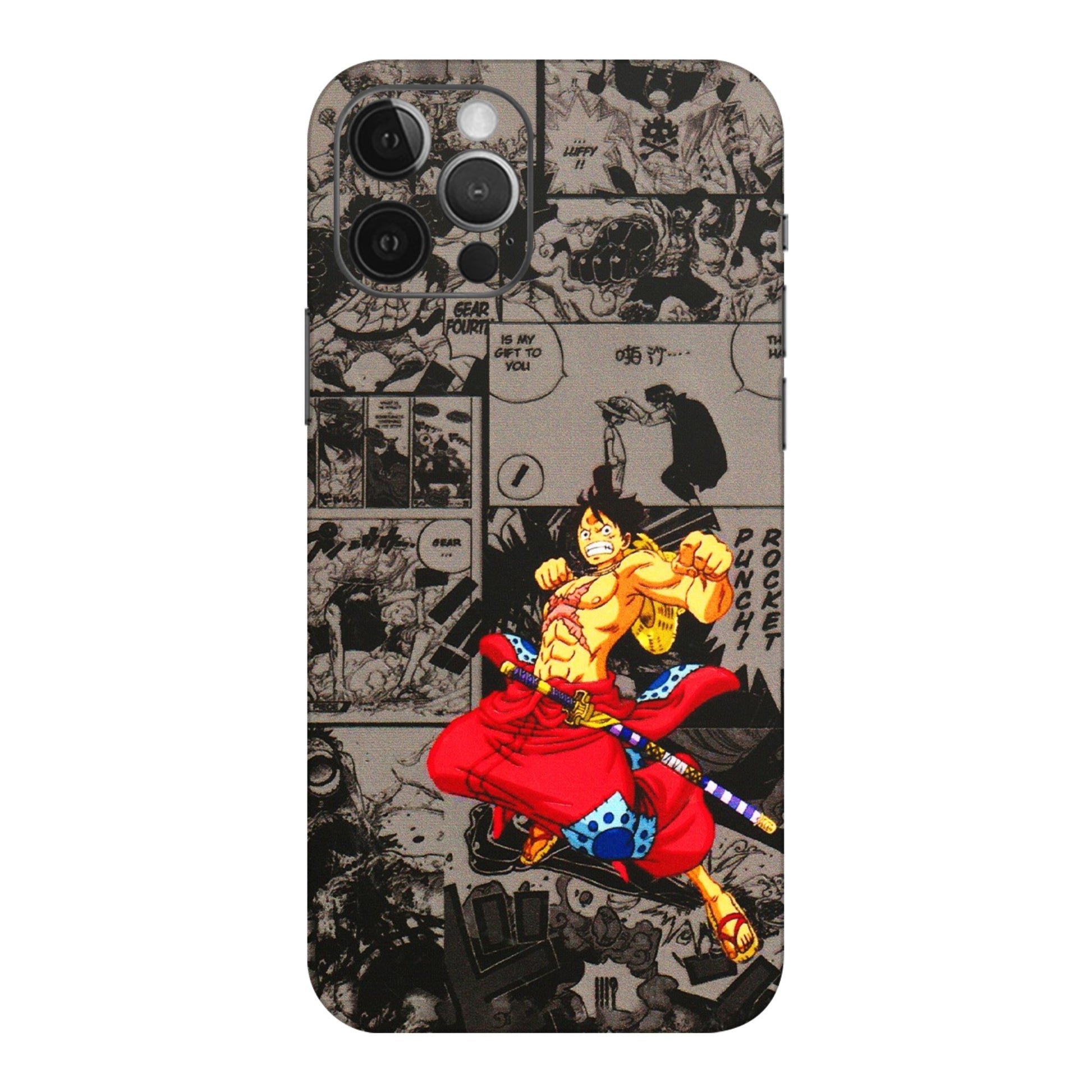 Apple iPhone Skins (All Models) - One Piece Rocket Punch Manga - 3D Embossed Finish (L-25) iPhone 12 Pro Max