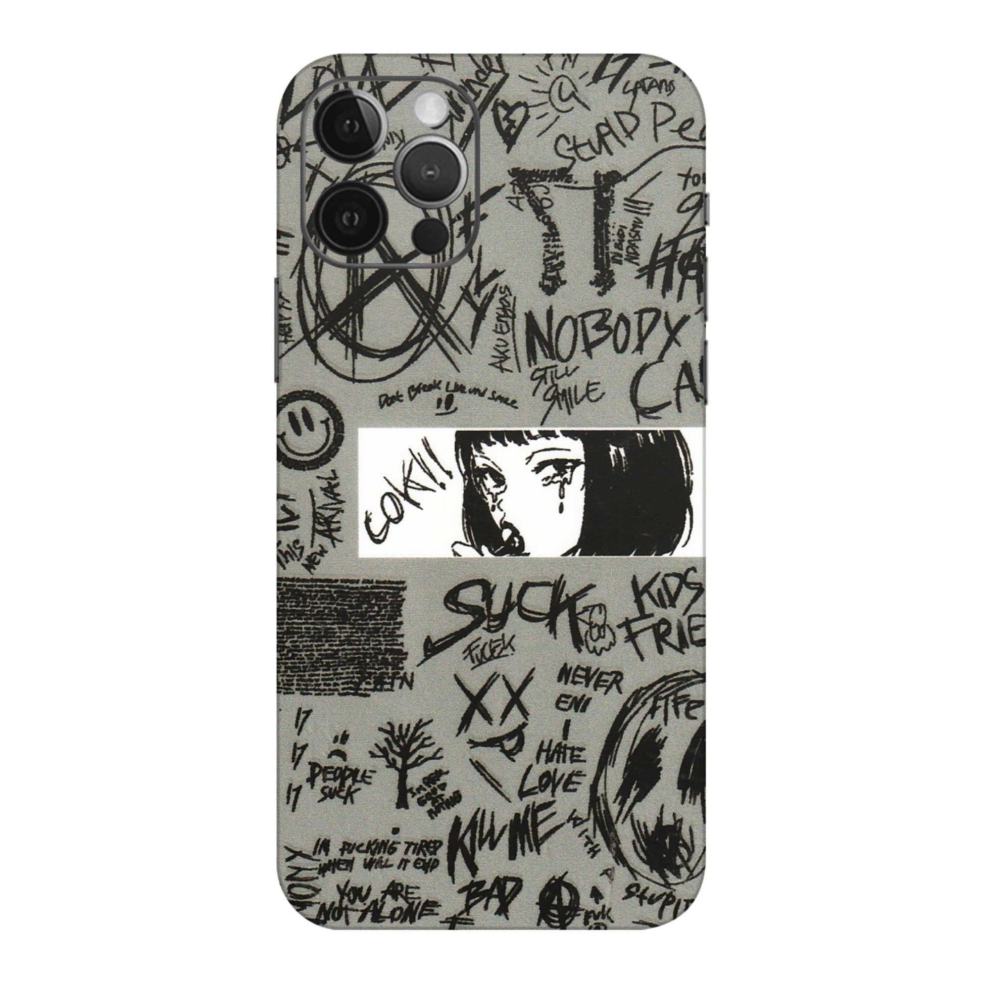 Apple iPhone Skins (All Models) - Never Have Love Anime - 3D Embossed Finish (L-260) iPhone 12 Pro Max