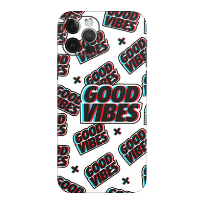 Apple iPhone Skins (All Models) - Good Vibes - 3D Embossed Finish (L-282) iPhone 12 Pro Max