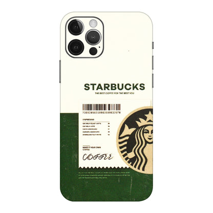 Apple iPhone Skins (All Models) - Starbucks Barcode - 3D Embossed Finish (L-308) iPhone 12 Pro Max