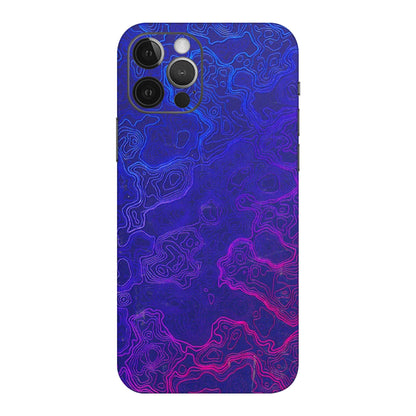 Apple iPhone Skins (All Models) - Purple Ripples Swirl - 3D Embossed Finish (L-314) iPhone 12 Pro Max