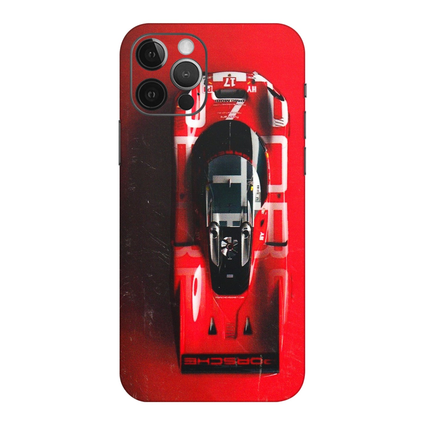 Apple iPhone Skins (All Models) - Red Porsche Car Logo - 3D Embossed Finish (L-315) iPhone 12 Pro Max