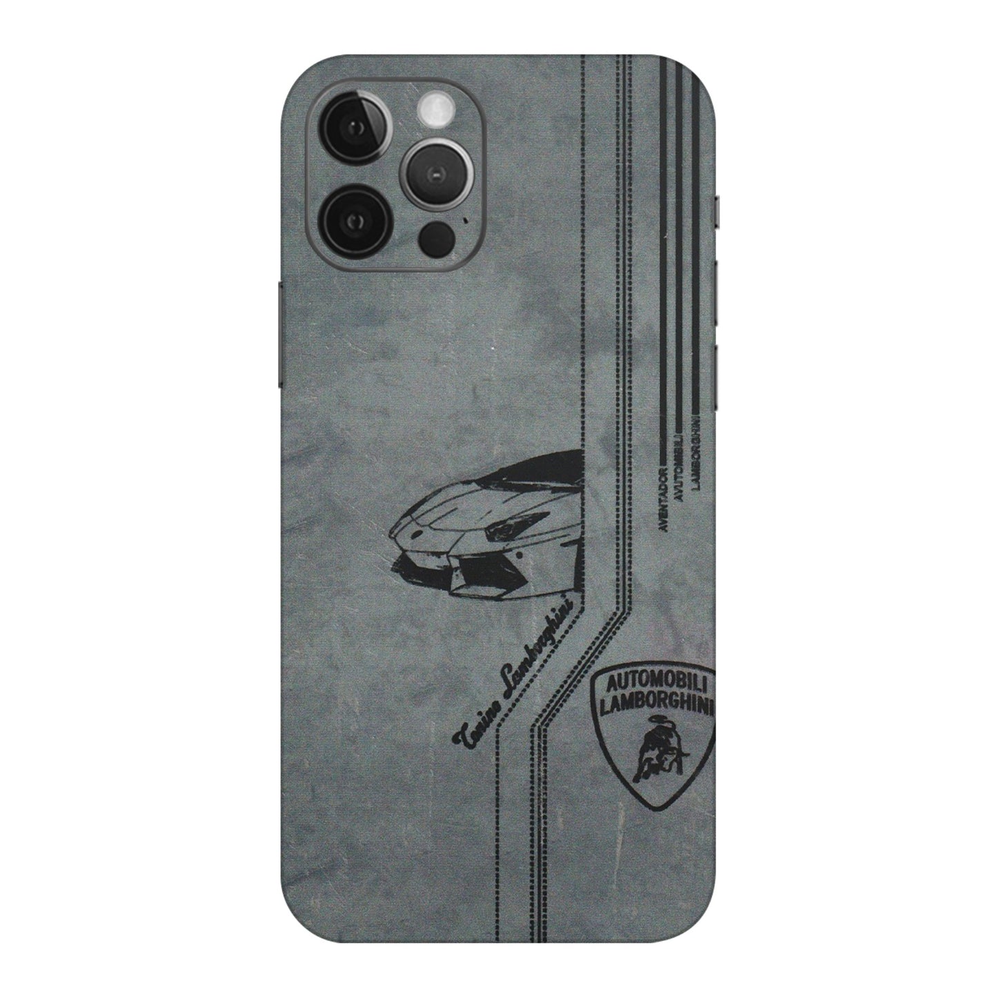 Apple iPhone Skins (All Models) - New Lamborgini Aventador - 3D Embossed Finish (L-321) iPhone 12 Pro Max