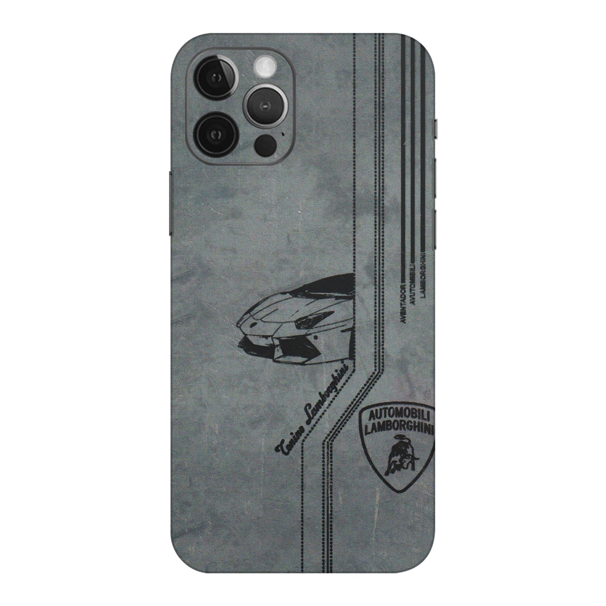 Apple iPhone Skins (All Models) - New Lamborgini Aventador - 3D Embossed Finish (L-321) iPhone 12 Pro Max
