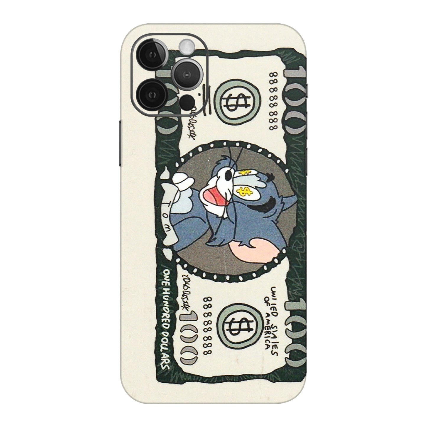 Apple iPhone Skins (All Models) - Tom Hundred Dollar - 3D Embossed Finish (L-324) iPhone 12 Pro Max