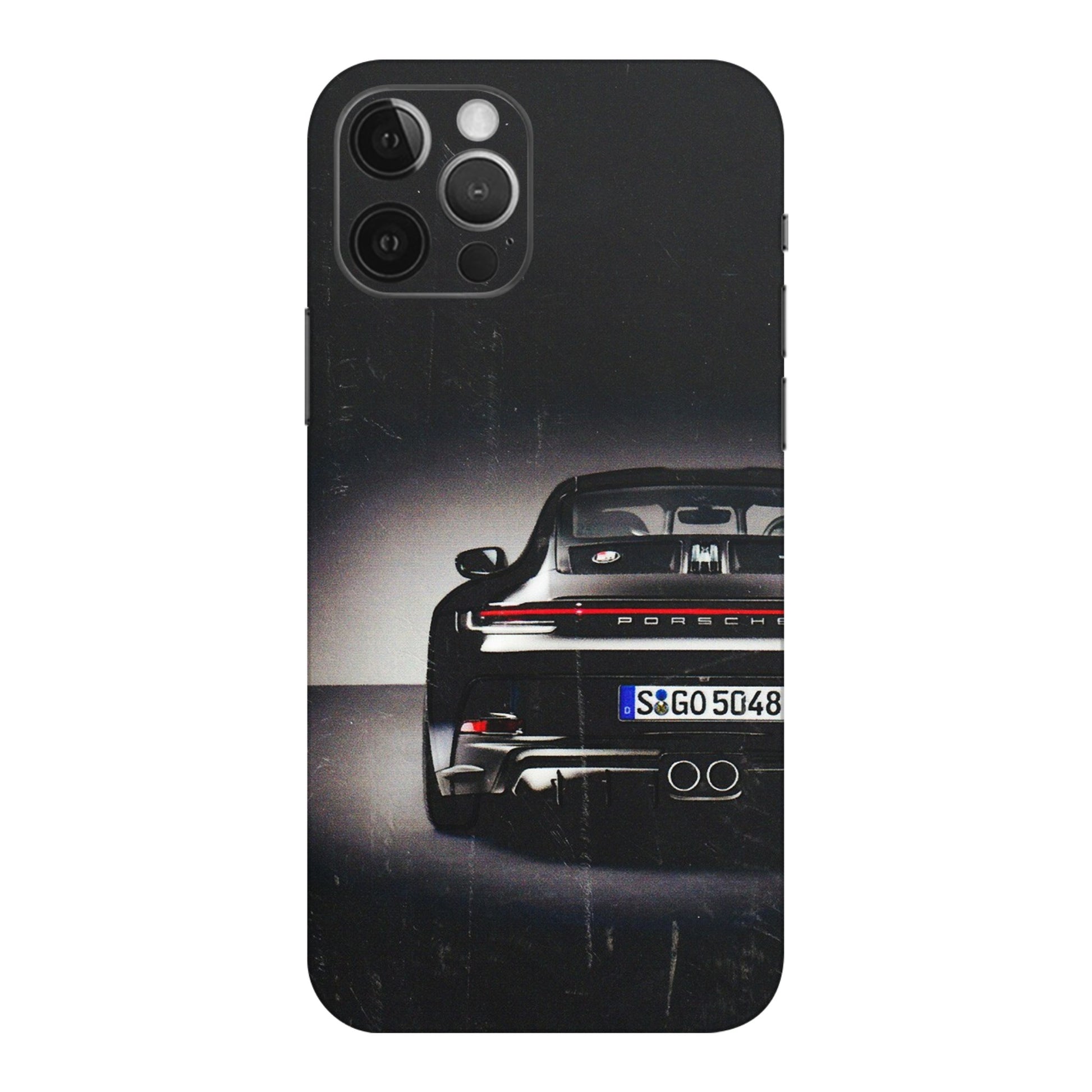 Apple iPhone Skins (All Models) - New Black Porsche GT3 - 3D Embossed Finish (L-327) iPhone 12 Pro Max