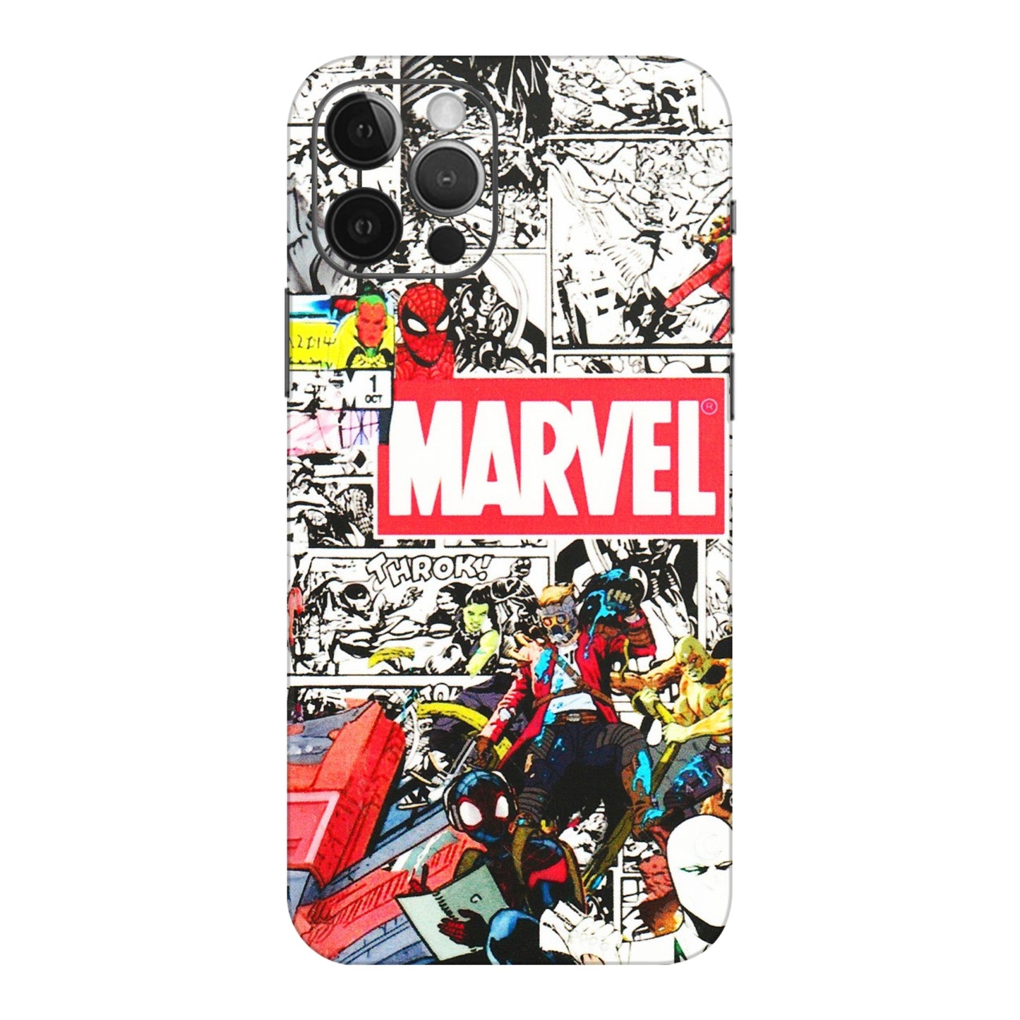 Apple iPhone Skins (All Models) - Marvel Colorful Comic - 3D Embossed Finish (L-64) iPhone 12 Pro Max