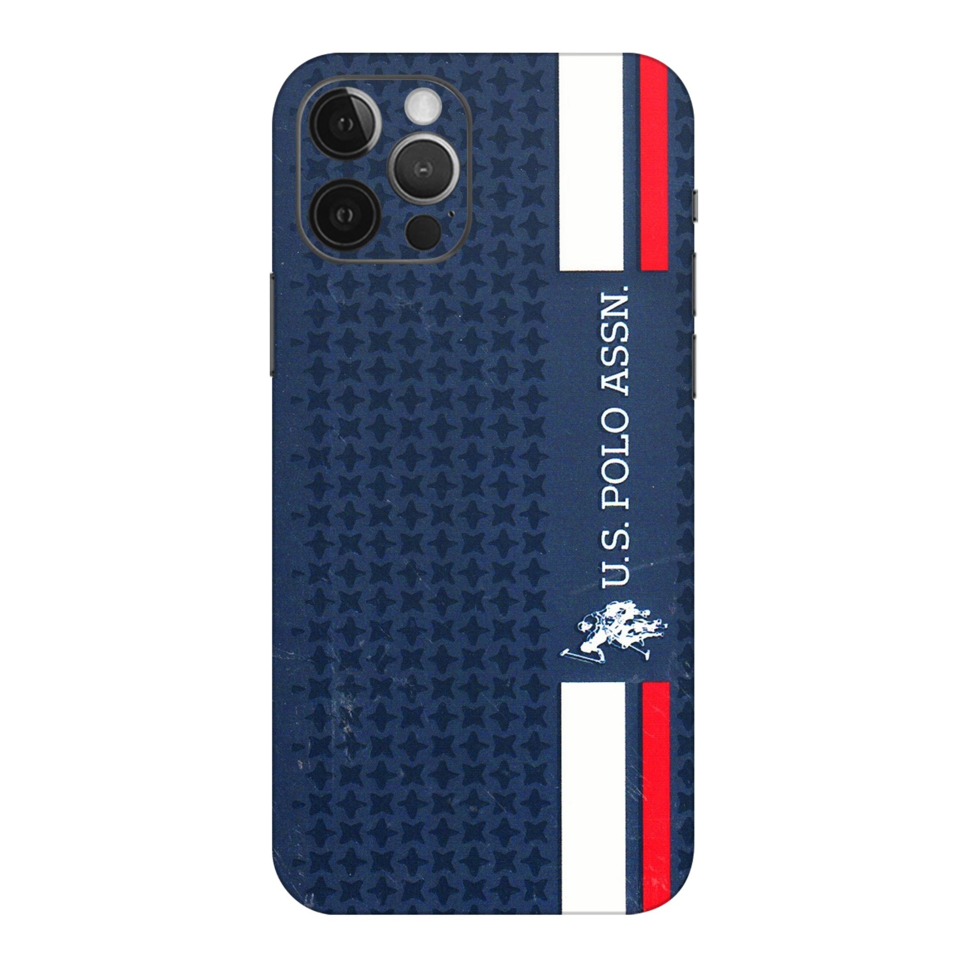 Apple iPhone Skins (All Models) - US POLO Designer Brand - 3D Embossed Finish (L-65) iPhone 12 Pro Max