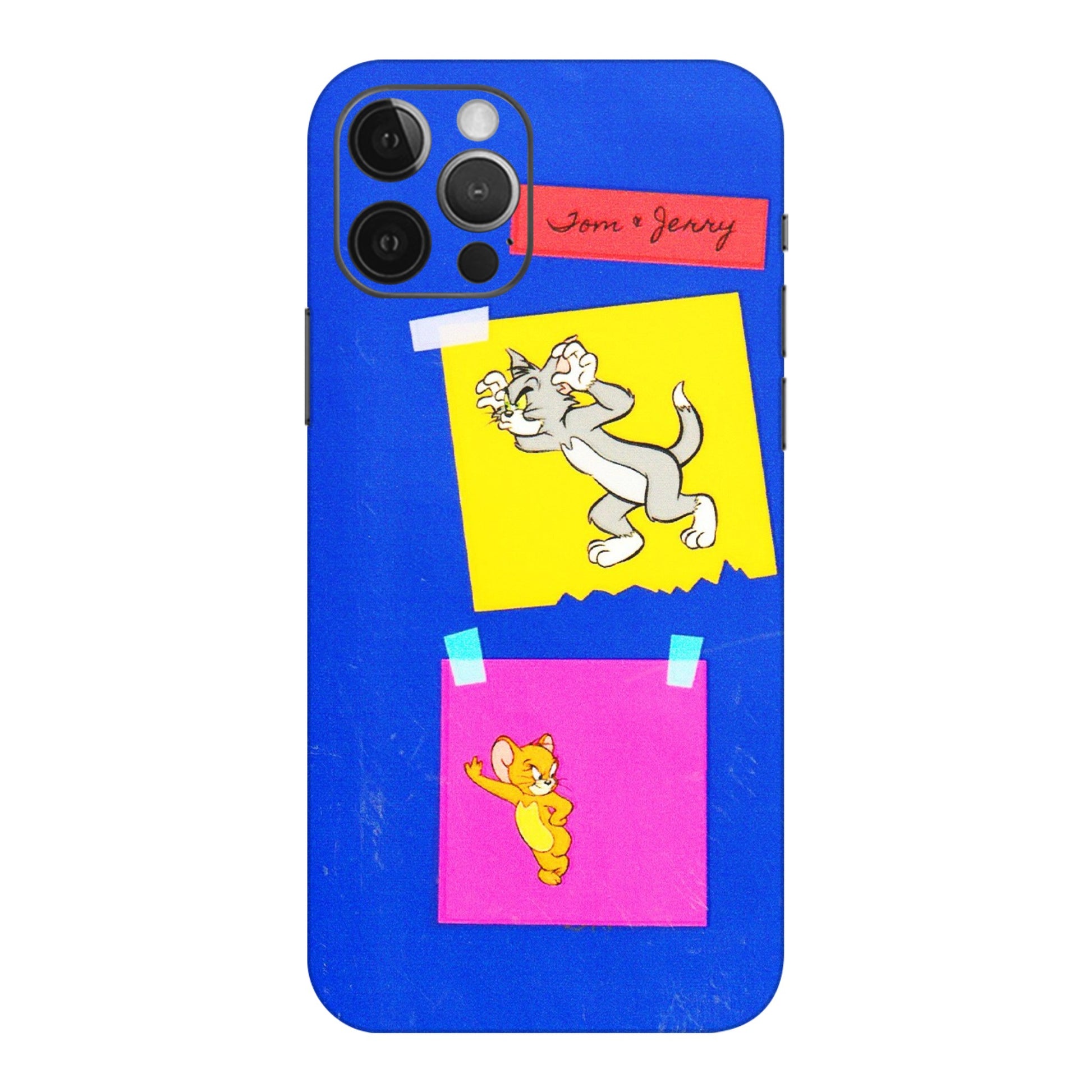 Apple iPhone Skins (All Models) - Tom N Jerry Sticky Notes - 3D Embossed Finish (L-88) iPhone 12 Pro Max
