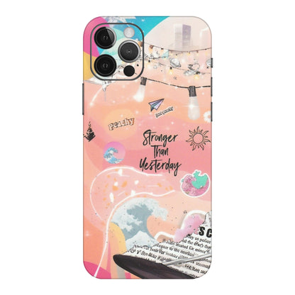 Apple iPhone Skins (All Models) - Stronger Then Yesterday - Matte Finish (M-128) iPhone 12 Pro Max
