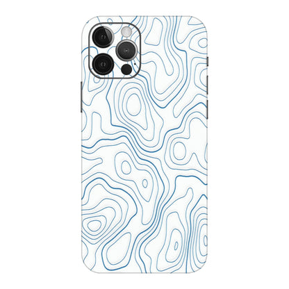 Apple iPhone Skins (All Models) - Blue And White Swirls - Matte Finish (M-139) iPhone 12 Pro Max