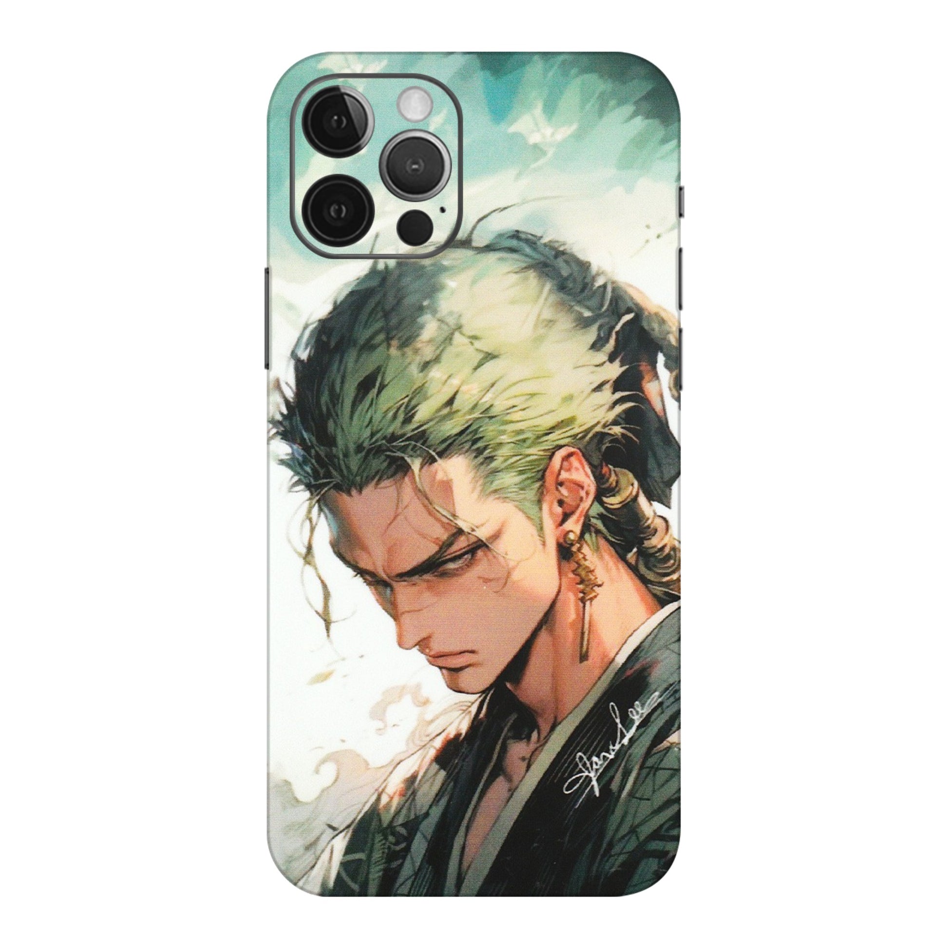 Apple iPhone Skins (All Models) - New Roronoa Zoro One Picece Anime - Matte Finish (M-140) iPhone 12 Pro Max