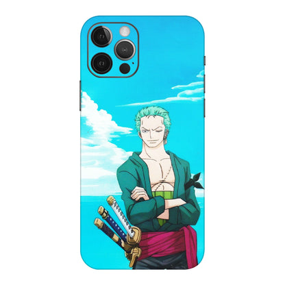 Apple iPhone Skins (All Models) - Cool Swordman Zoro Anime - Matte Finish (M-143) iPhone 12 Pro Max