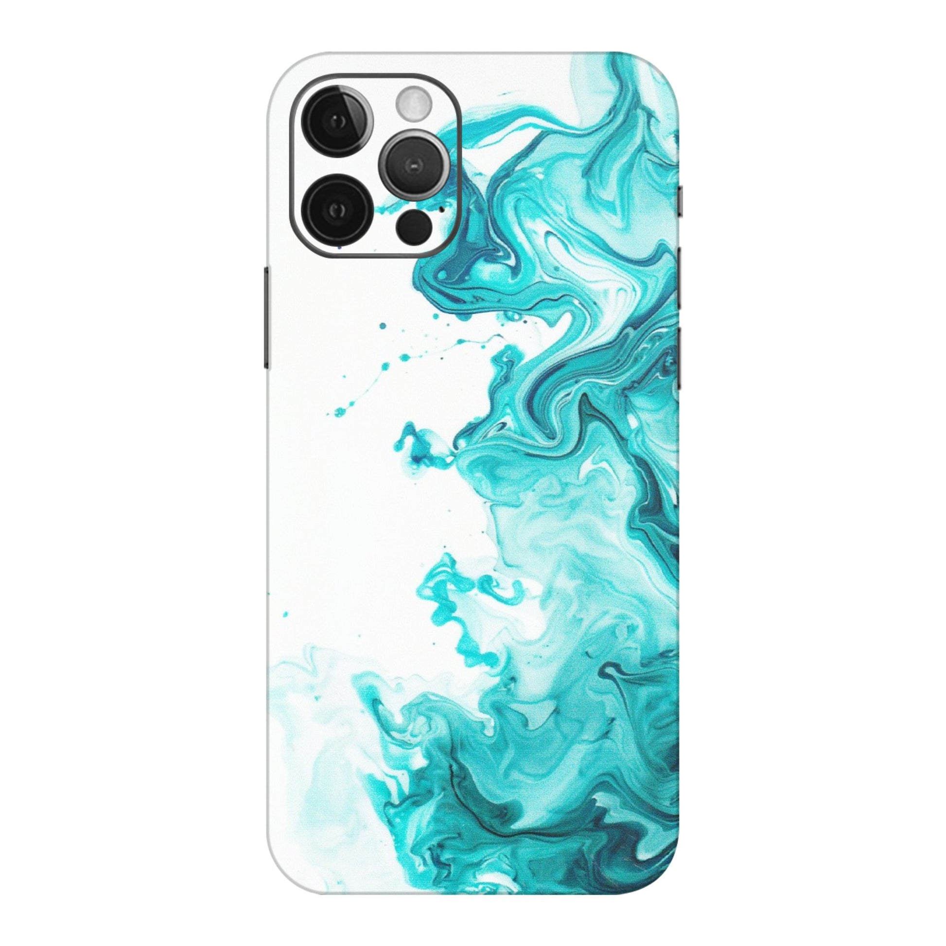 Apple iPhone Skins (All Models) - Sky Blue Abstract Colour - Matte Finish (M-146) iPhone 12 Pro Max