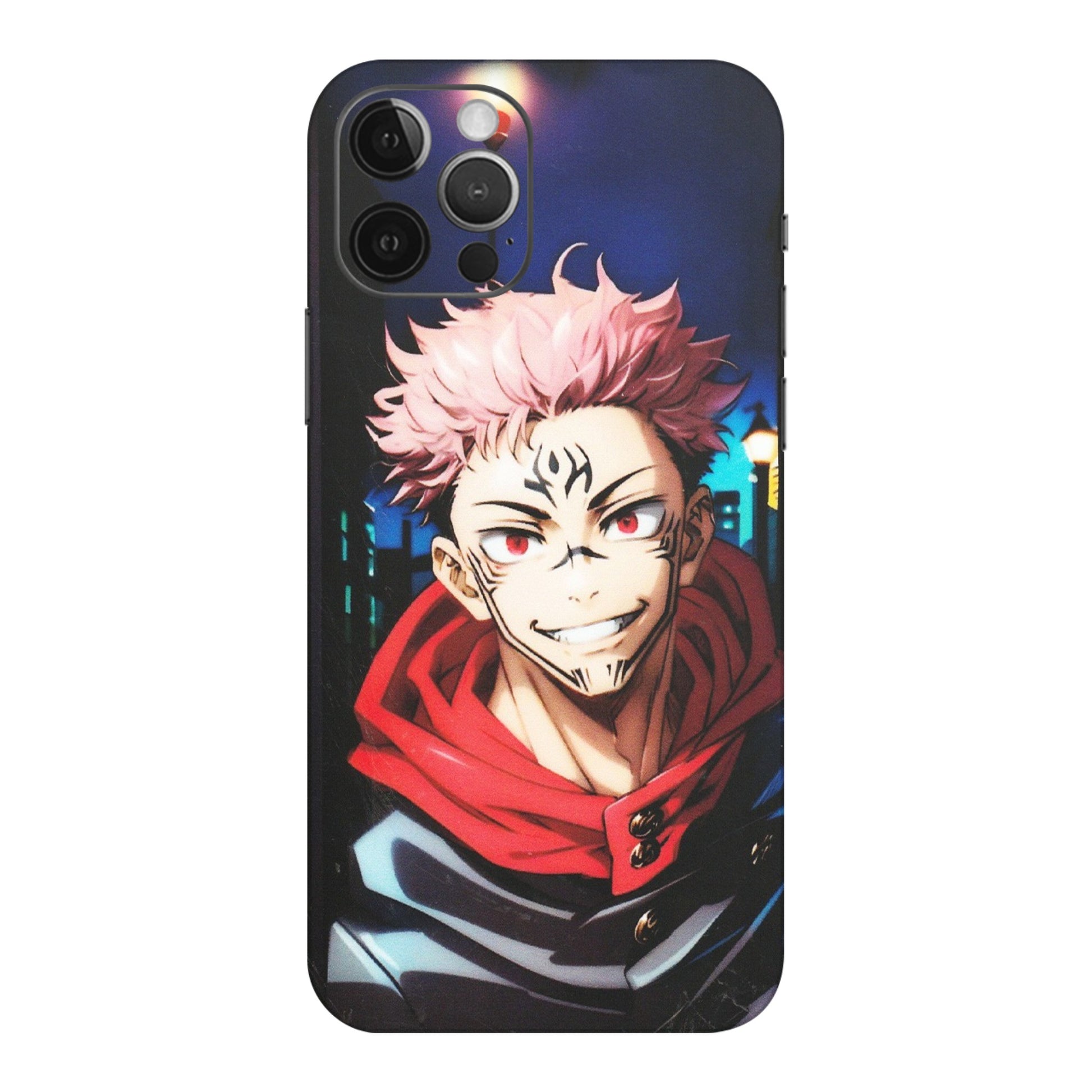 Apple iPhone Skins (All Models) - Yuji Itadori Funny Face Anime - Matte Finish (M-152) iPhone 12 Pro Max