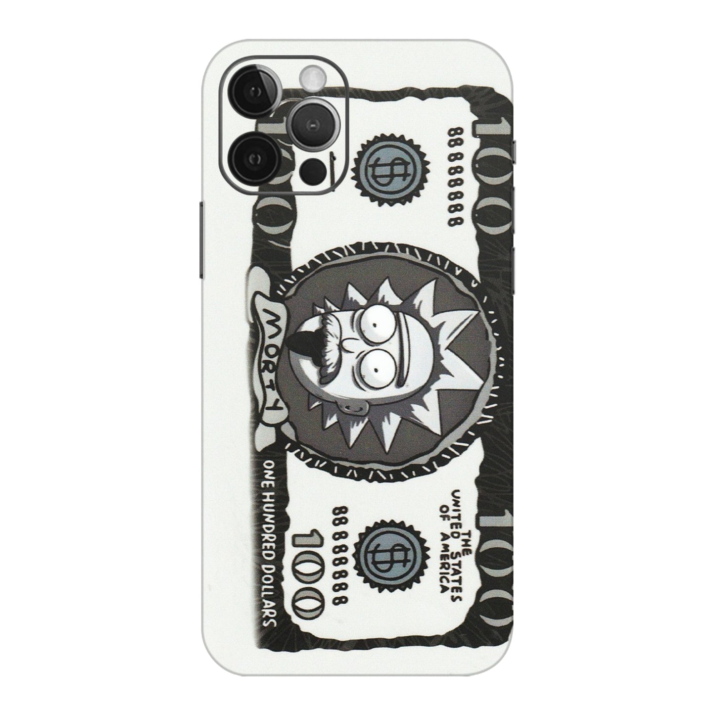 Apple iPhone Skins (All Models) - Rick And Morty Hundred Dollar Anime - Matte Finish (M-161) iPhone 12 Pro Max