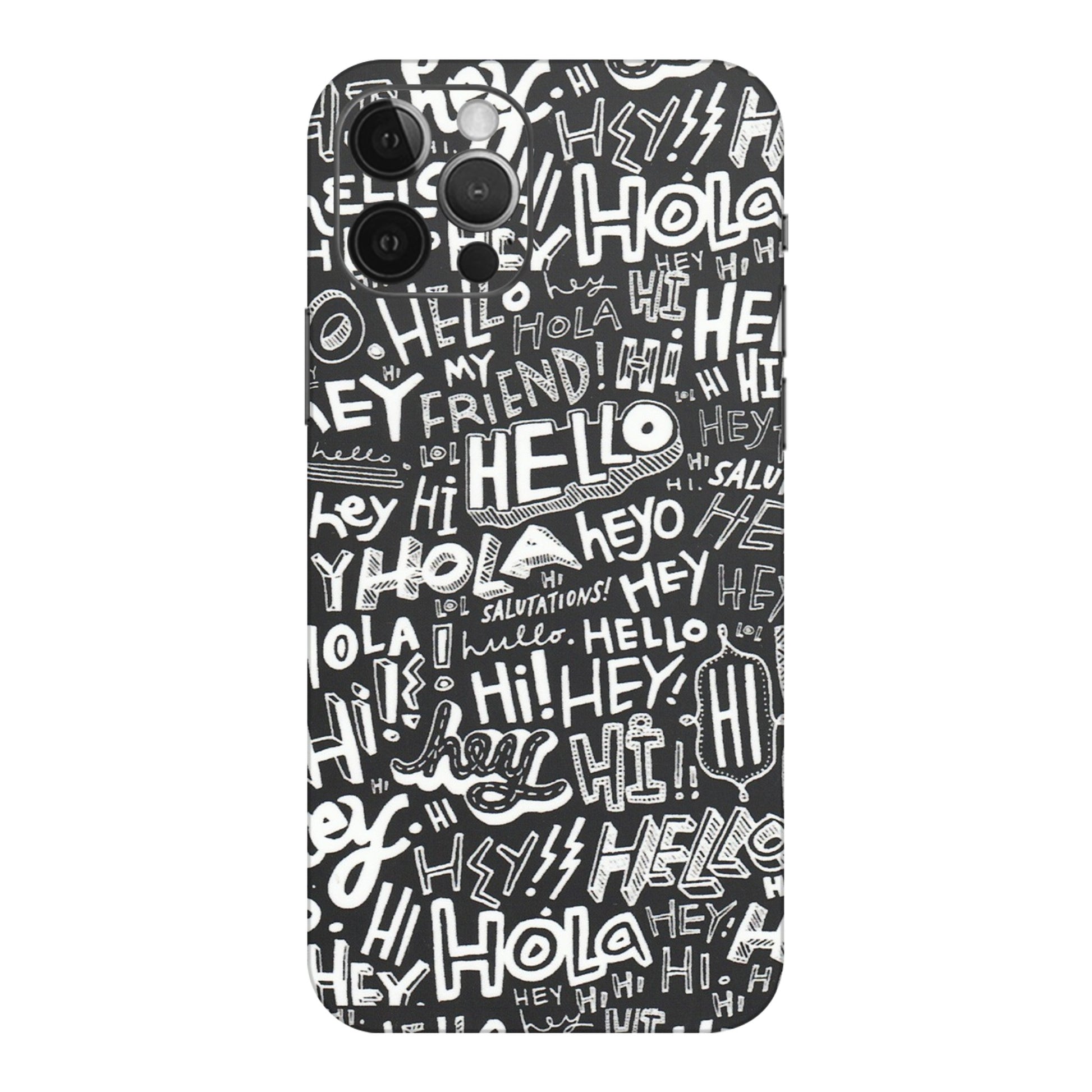 Apple iPhone Skins (All Models) - Hi Hello Doodles - Matte Finish (M-25) iPhone 12 Pro Max