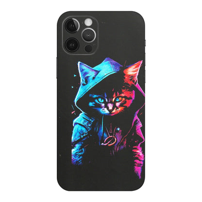 Apple iPhone Skins (All Models) - Cyberpunk Cat - Matte Finish (M-45) iPhone 12 Pro Max