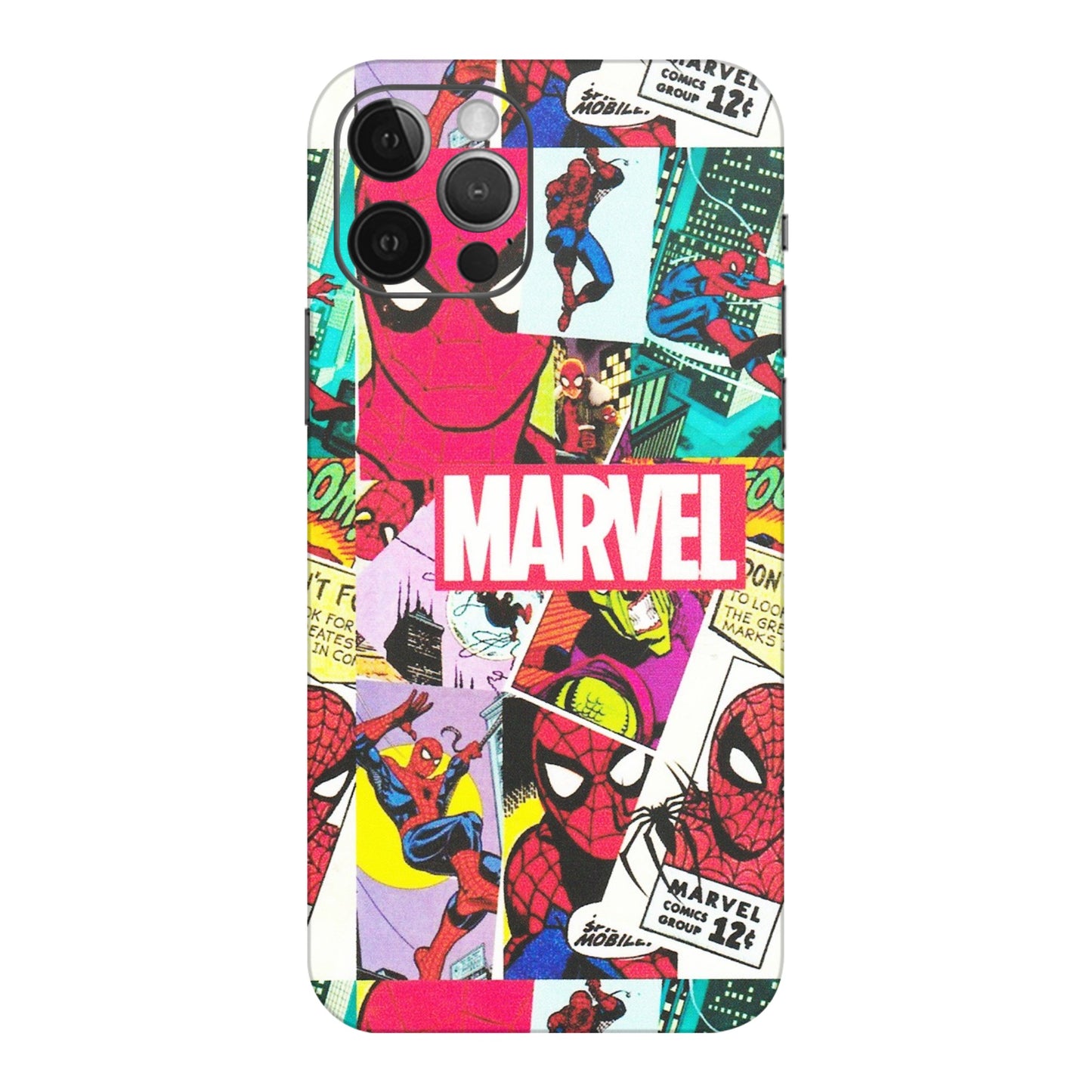 Apple iPhone Skins (All Models) - Marvel Comic Spiderman Grafitti - Matte Finish (M-72) iPhone 12 Pro Max