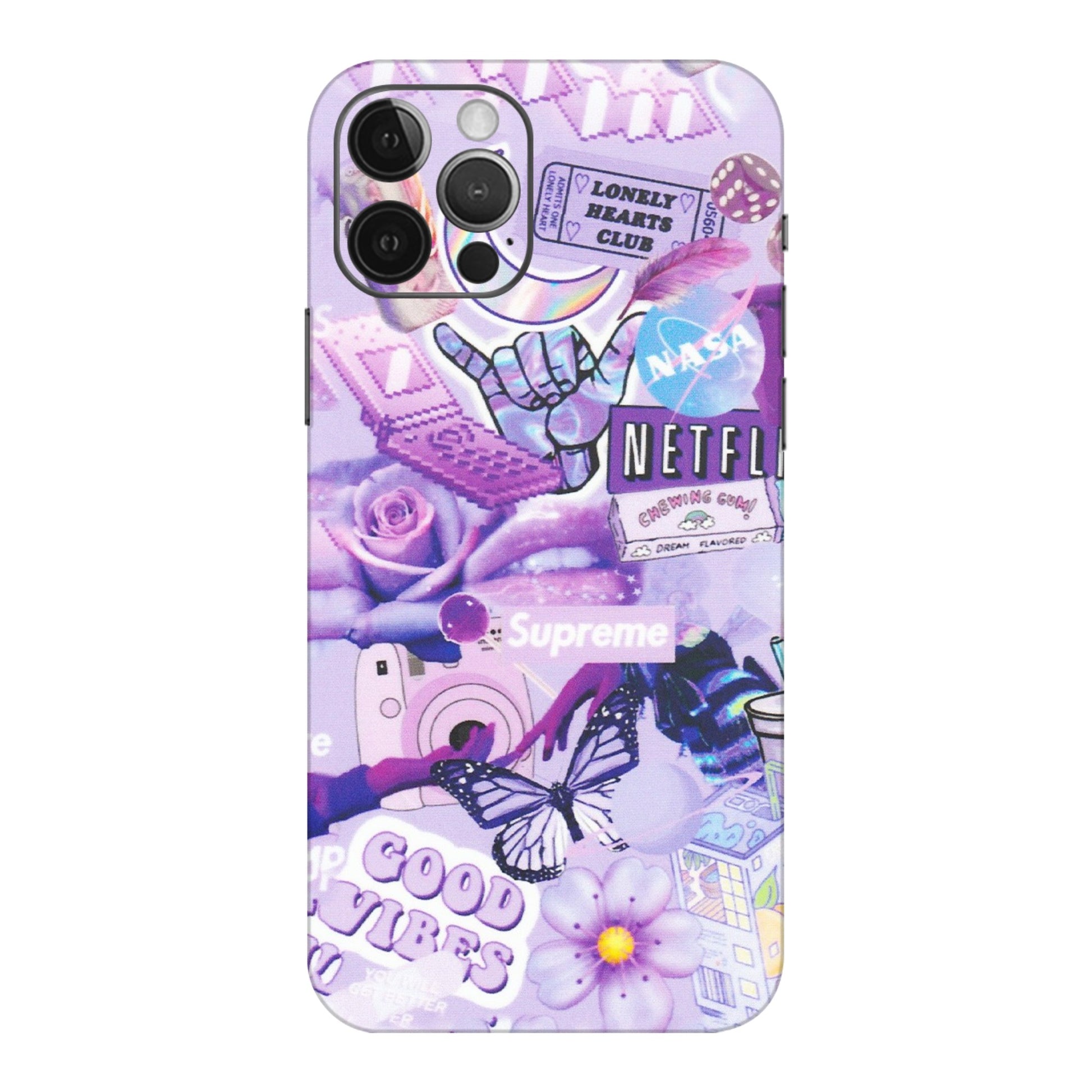 Apple iPhone Skins (All Models) - Supreme Purple Magic - Matte Finish (M-88) iPhone 12 Pro Max