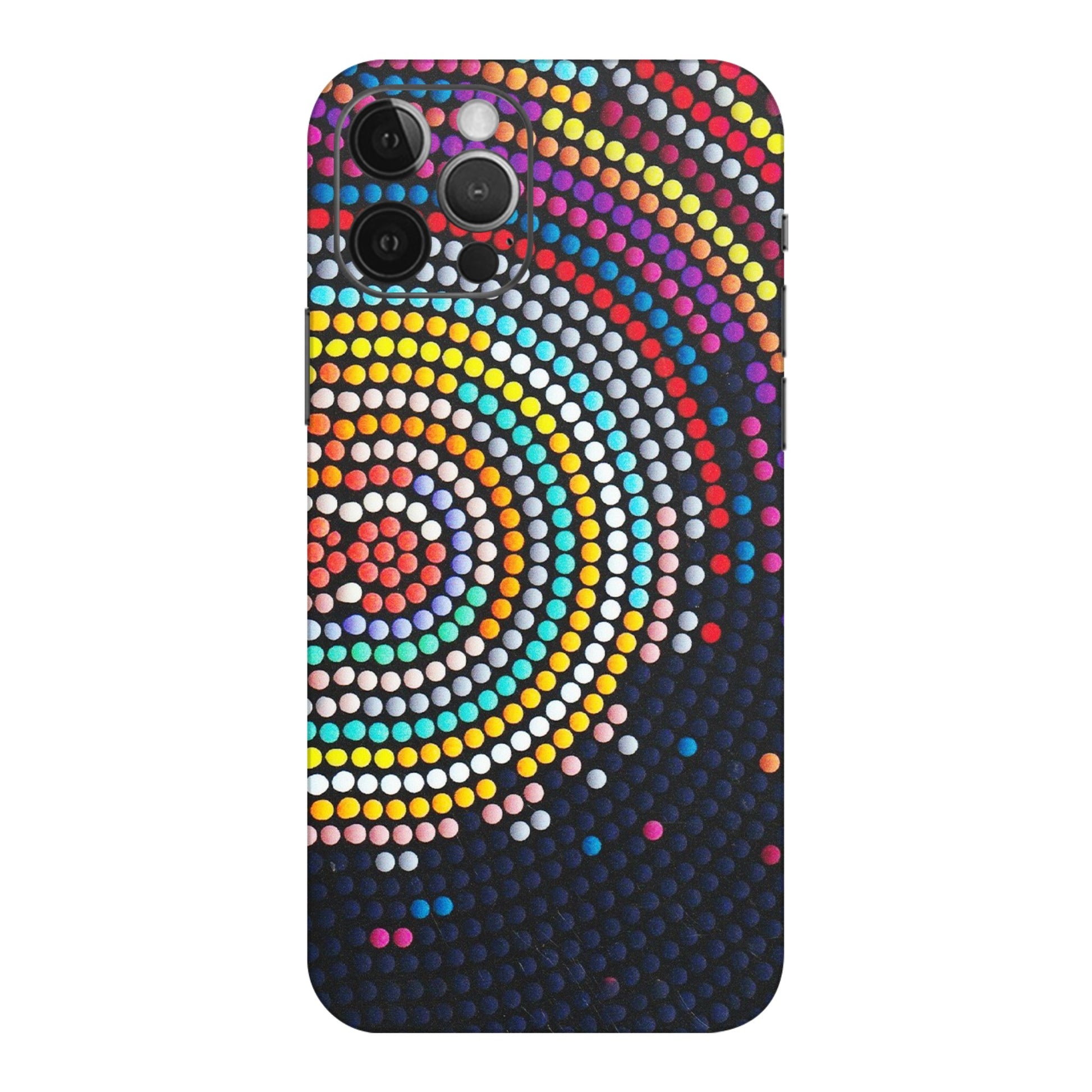 Apple iPhone Skins (All Models) - Rainbow Dot Mandala - Matte Finish (M-97) iPhone 12 Pro Max