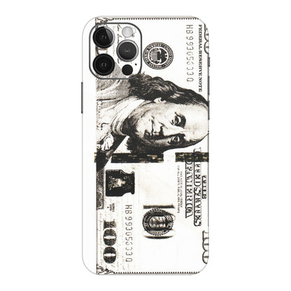 Apple iPhone Skins (All Models) - 100 Dollar Currency - Transparent Finish (T-01) iPhone 12 Pro Max