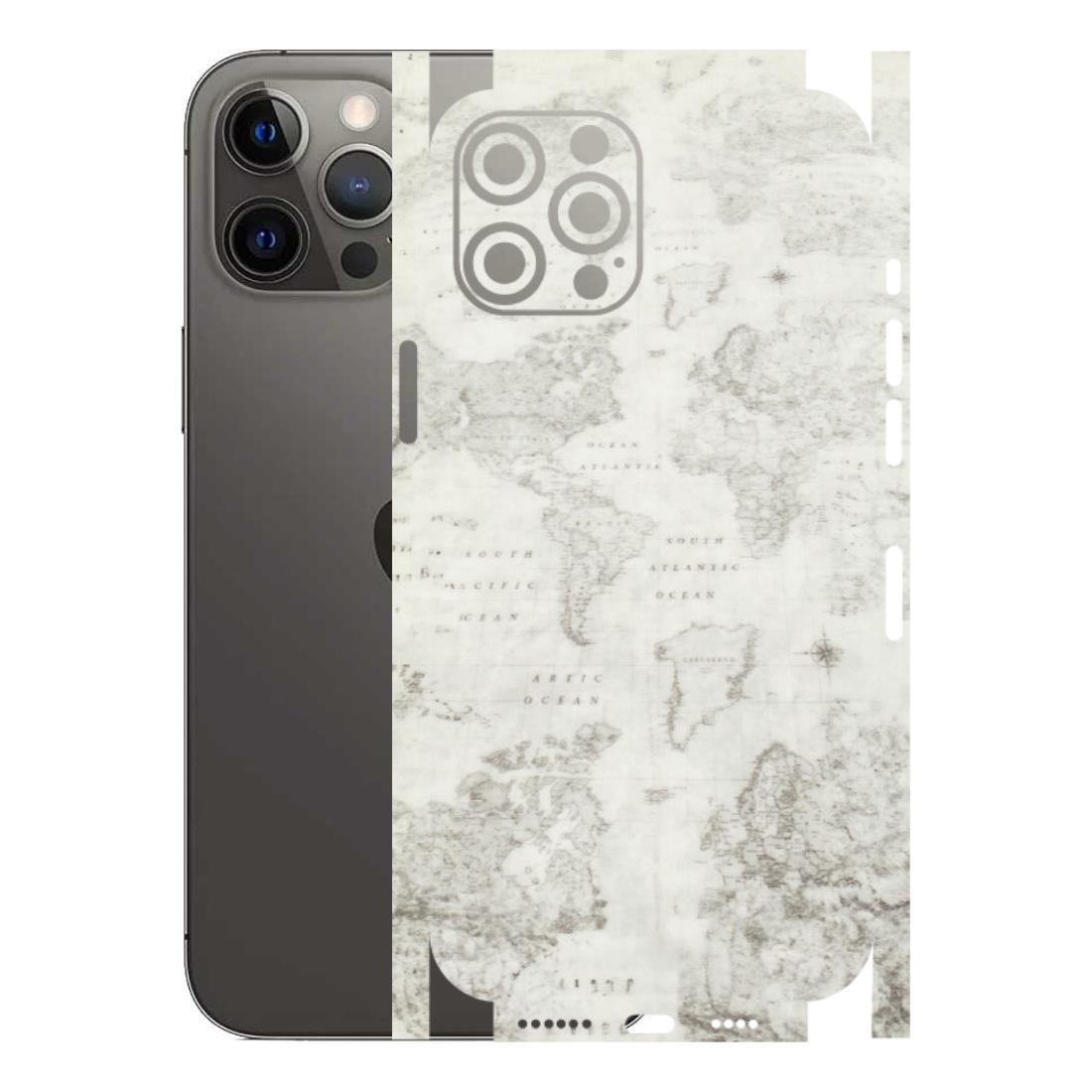 Apple iPhone Skins (All Models) - World Travel Map - Transparent Finish (T-04) iPhone 12 Pro Max