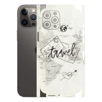 Apple iPhone Skins (All Models) - Travel Ticket - Transparent Finish (T-06) iPhone 12 Pro Max