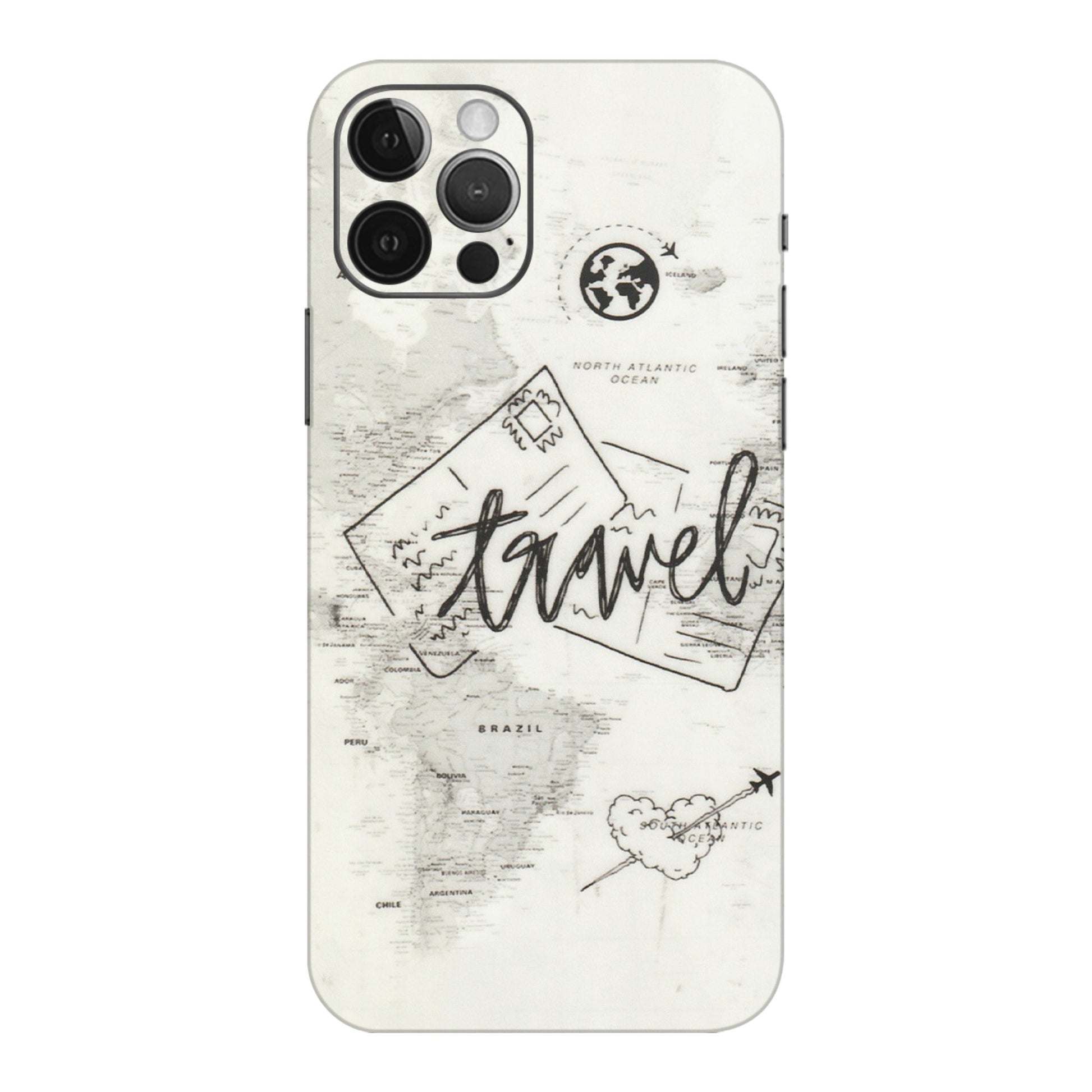 Apple iPhone Skins (All Models) - Travel Ticket - Transparent Finish (T-06) iPhone 12 Pro Max
