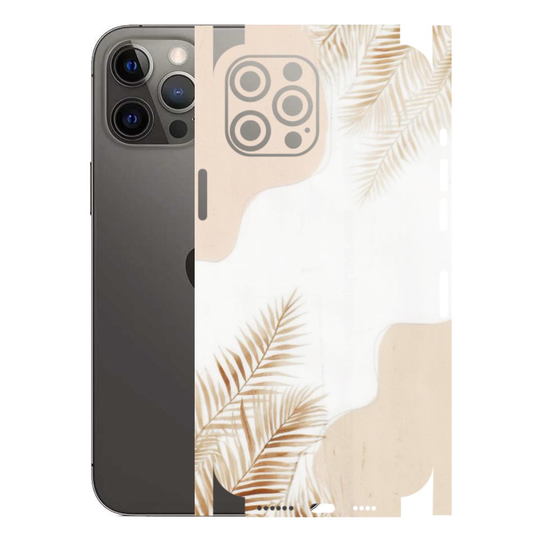 Apple iPhone Skins (All Models) - Gold Petals Abstract - Transparent Finish (T-08) iPhone 12 Pro Max