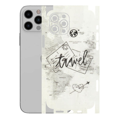 Apple iPhone Skins (All Models) - Travel Ticket - Transparent Finish (T-06) iPhone 12 Pro