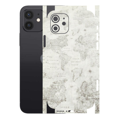 Apple iPhone Skins (All Models) - World Travel Map - Transparent Finish (T-04) iPhone 12