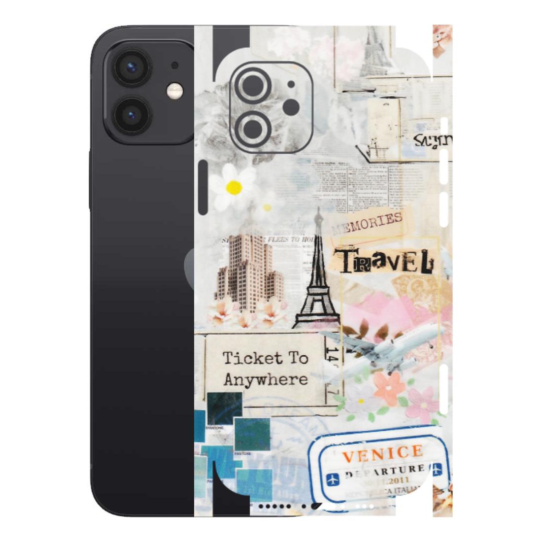 Apple iPhone Skins (All Models) - Travel Memories - Transparent Finish (T-09) iPhone 12