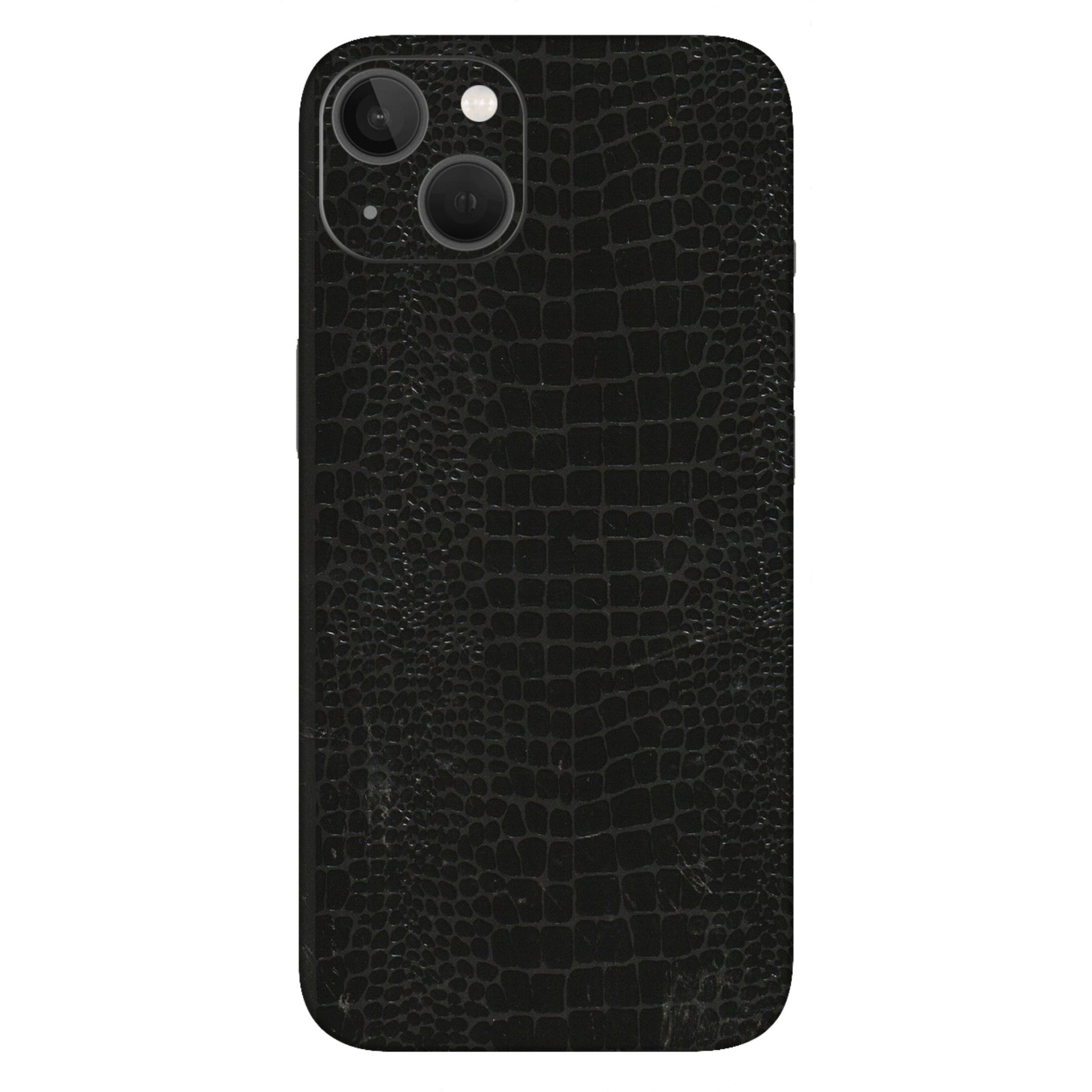 Apple iPhone Skins (All Models) - Snake Leather Black - 3D Embossed Finish (L-107) iPhone 13