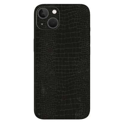 Apple iPhone Skins (All Models) - Snake Leather Black - 3D Embossed Finish (L-107) iPhone 13