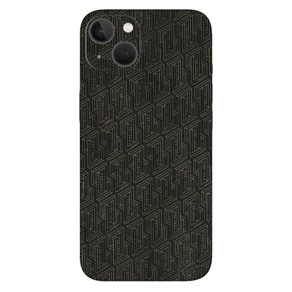 Apple iPhone Skins (All Models) - Black Abstract Pattern - 3D Embossed Finish (L-117) iPhone 13