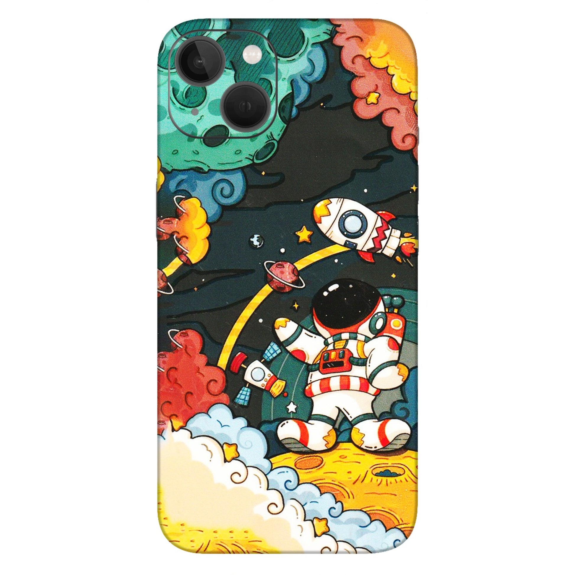 Apple iPhone Skins (All Models) - Astronauts & Spaceship - 3D Embossed Finish (L-145) iPhone 13
