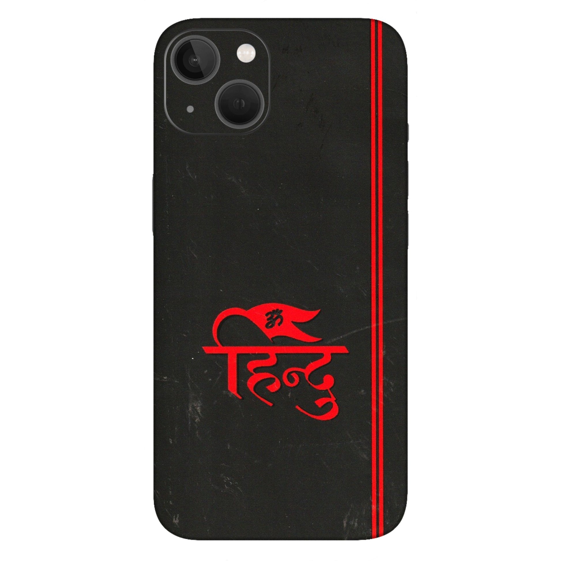 Apple iPhone Skins (All Models) - Hindu Black - 3D Embossed Finish (L-153) iPhone 13