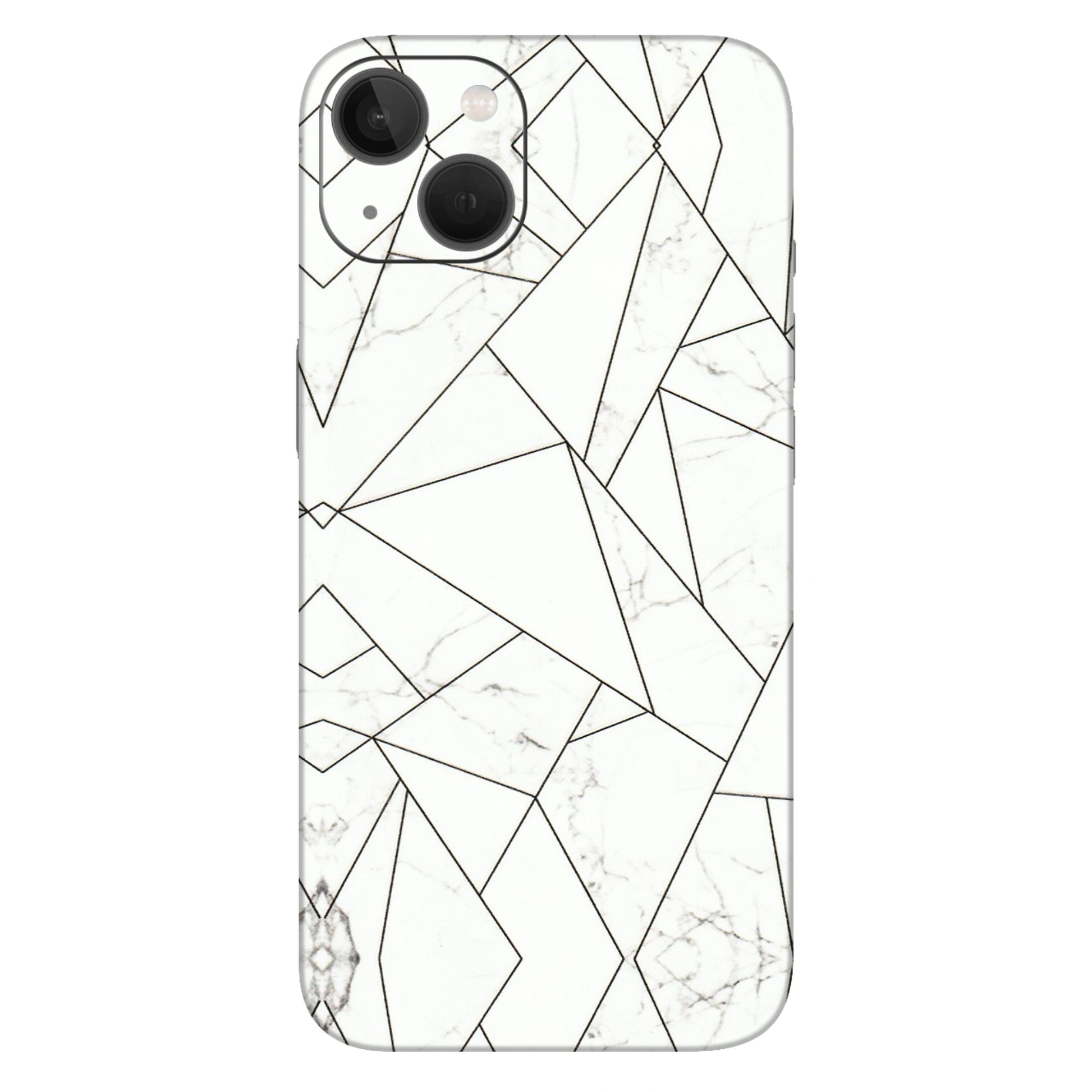 Apple iPhone Skins (All Models) - Luxury White Marble Effect - 3D Embossed Finish (L-168) iPhone 13