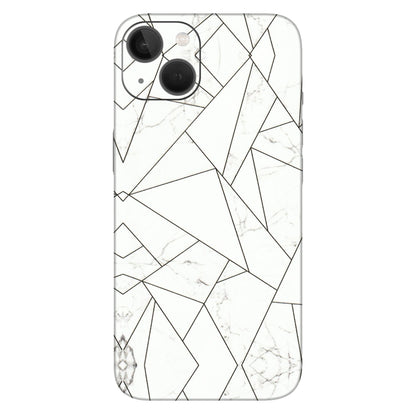 Apple iPhone Skins (All Models) - Luxury White Marble Effect - 3D Embossed Finish (L-168) iPhone 13
