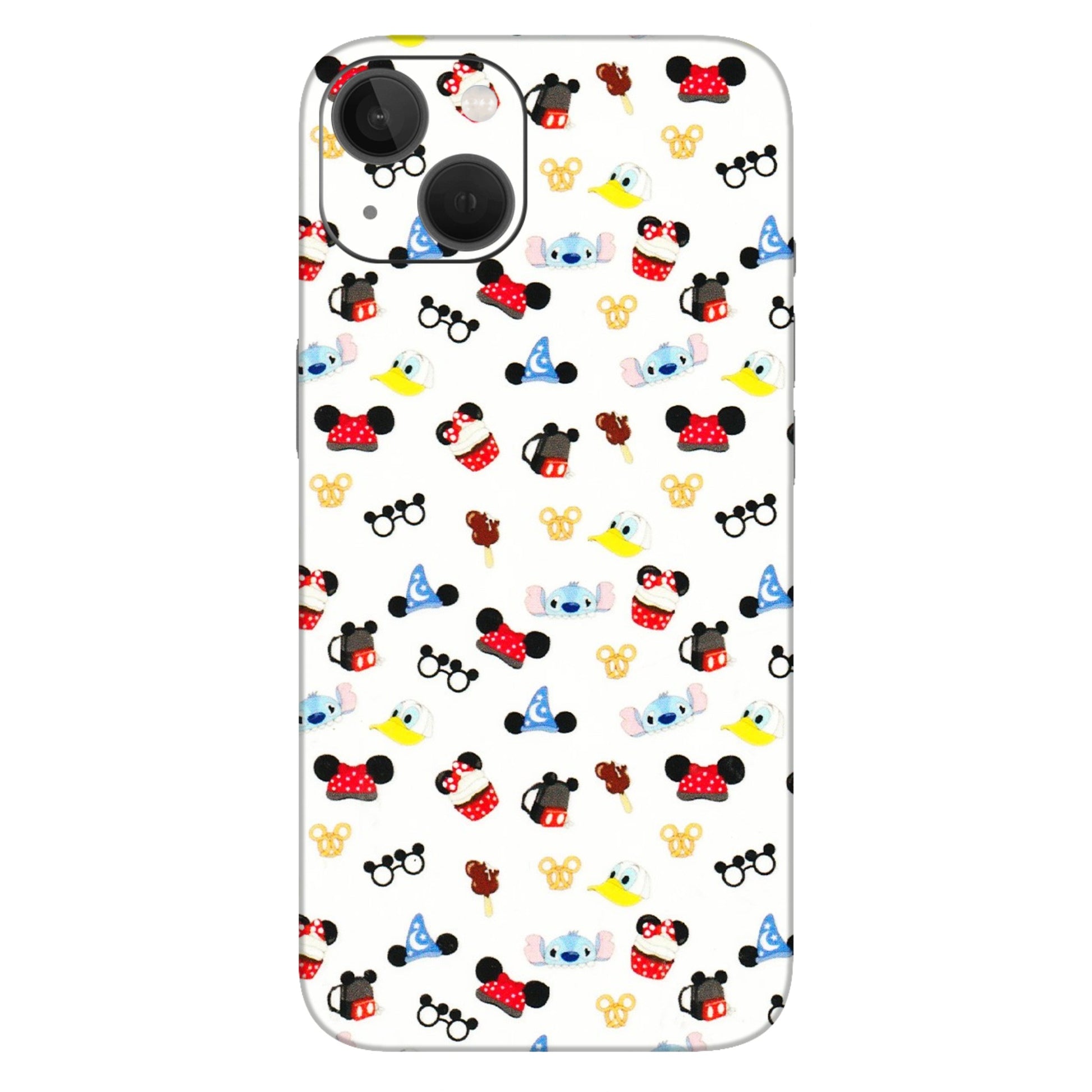 Apple iPhone Skins (All Models) - Minnie Mouse & Donald Doodles s - 3D Embossed Finish (L-194) iPhone 13